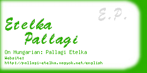 etelka pallagi business card